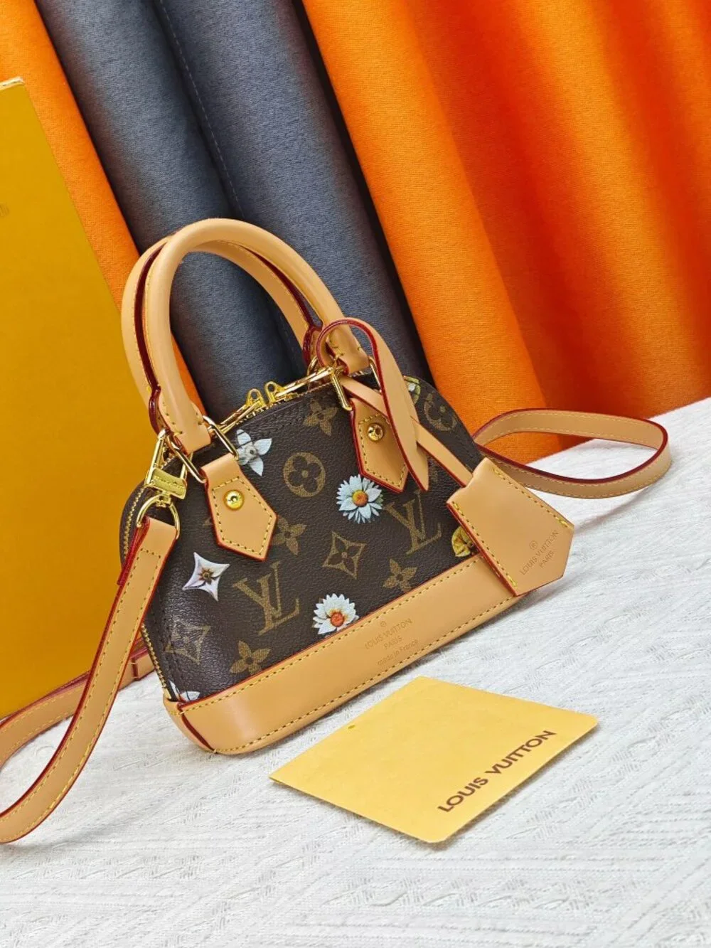 Louis Vuitton Brown Monogram Daisy Alma BB Satchel - Picture 2 of 9